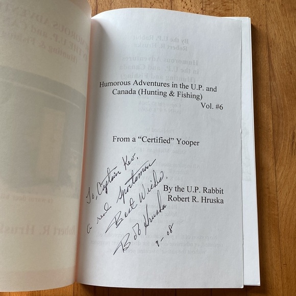 signed copy first edition Humorous Adventures in the u.p. and Canada R. Hruska - Picture 6 of 8